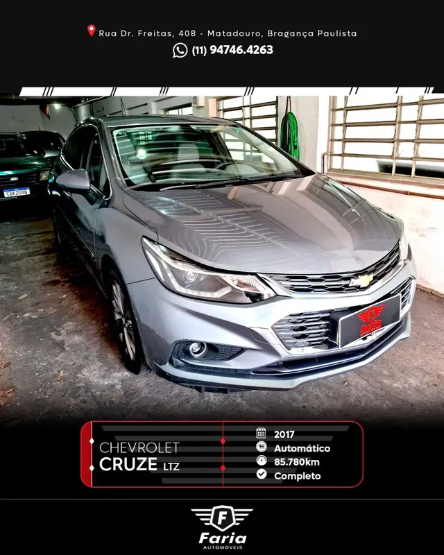 Carro Chevrolet Cruze 2017 LTZ 1.4 16V Ecotec (Aut) (Flex)