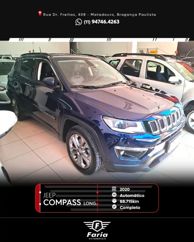 Carro Jeep Compass 2020 2.0 Longitude 4x2 (Aut) (Flex)