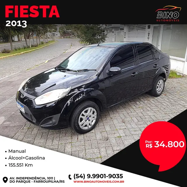 Carro Ford Fiesta Sedan 2013 Sed. 1.6 8V Flex 4p