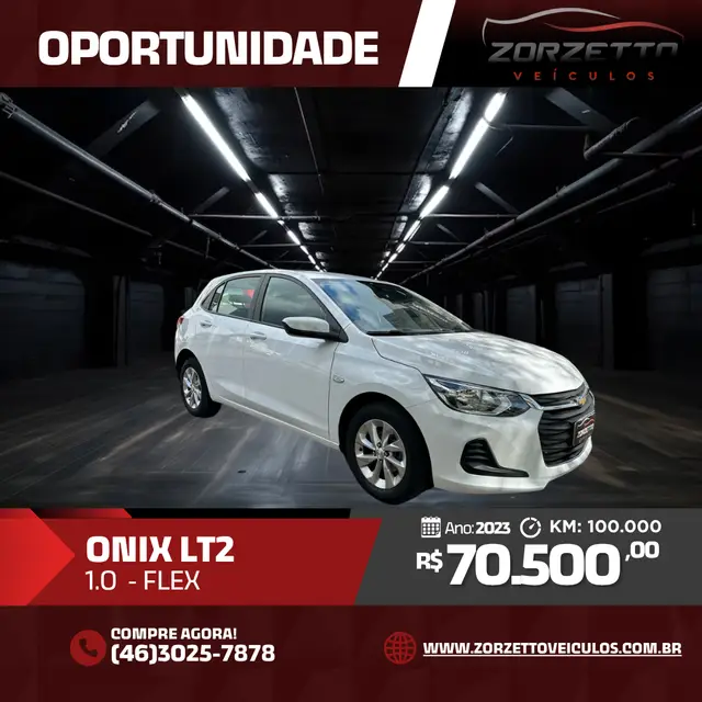 Carro Chevrolet Onix 2023 LT 1.0