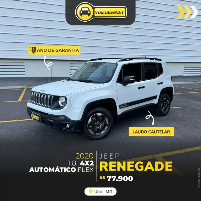 Carro Jeep Renegade 2020 1.8 4x2 (Aut) (Flex)