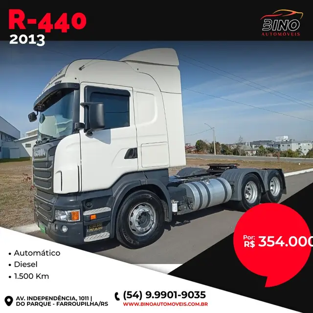 Caminhão Scania R 440 2013 Highline 440 LA 6X2
