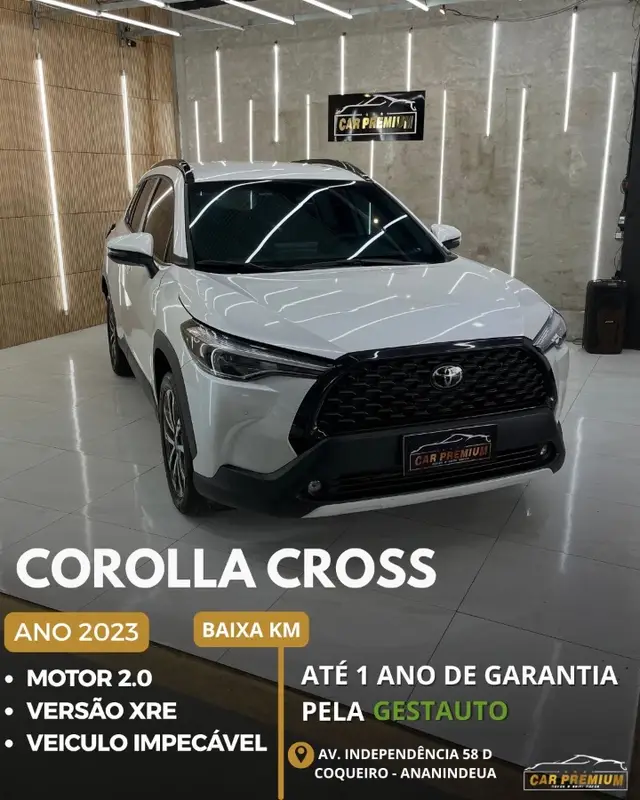 Carro Toyota Corolla Cross 2023 XRE 2.0 (flex) (Aut)
