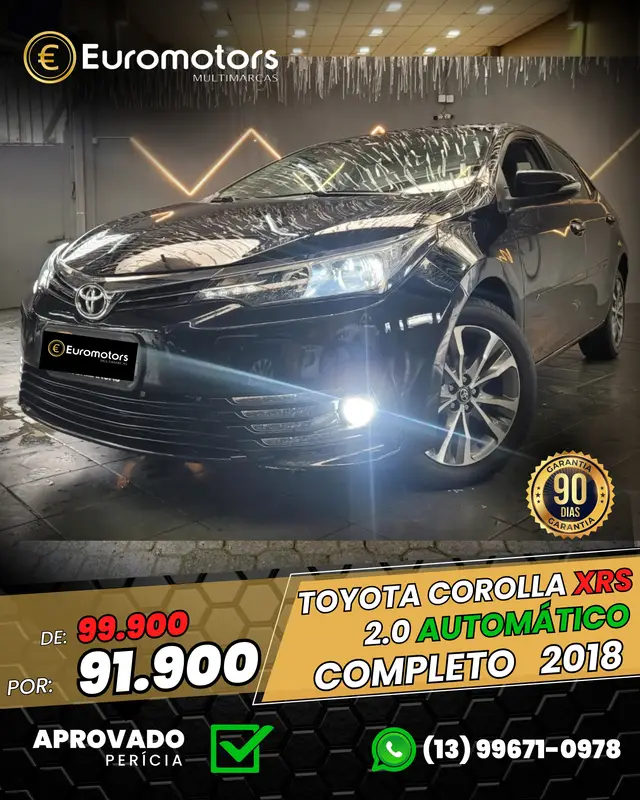 Carro Toyota Corolla 2018 2.0 XRS Multi-Drive S (Flex)