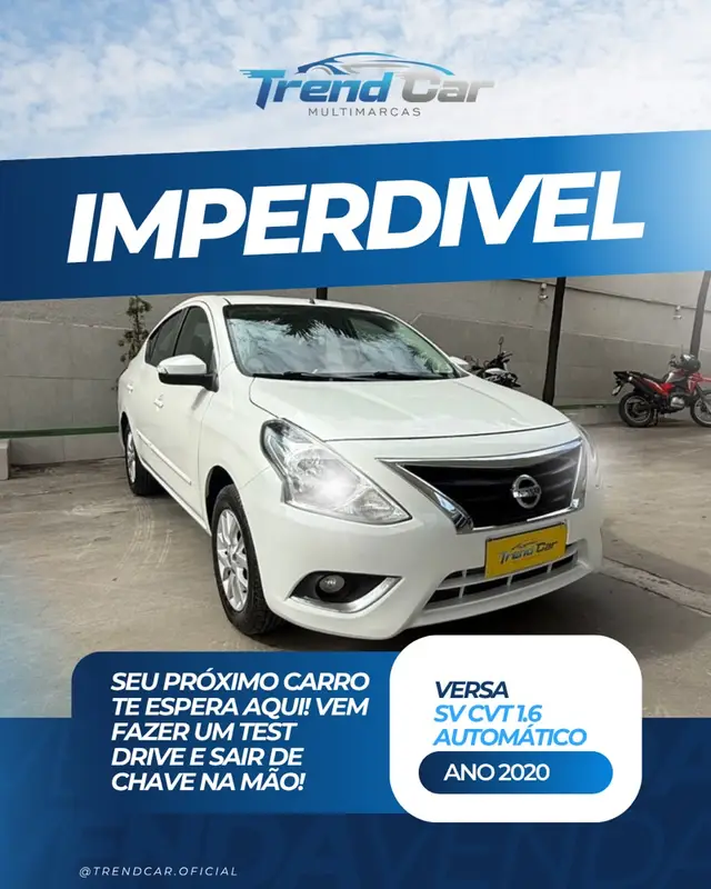Carro Nissan Versa 2020 1.6 16V SV FlexStart CVT (Flex)