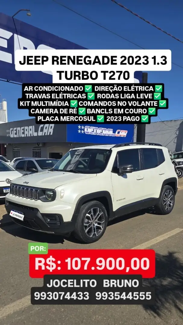 Carro Jeep Renegade 2023 Longitude T270 1.3 Turbo 4x2