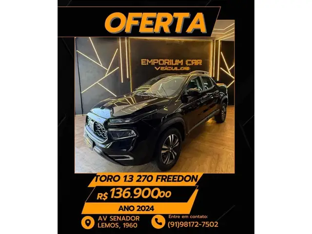Carro Fiat Toro 2024 Freedom 1.3 Turbo 270
