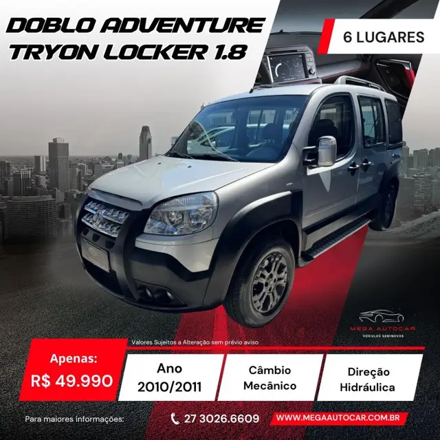 Carro Fiat Doblò 2011 Adventure Locker 1.8 16V (Flex)