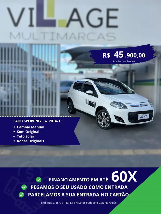 Carro Fiat Palio 2015 Sporting 1.6 16V (Flex)