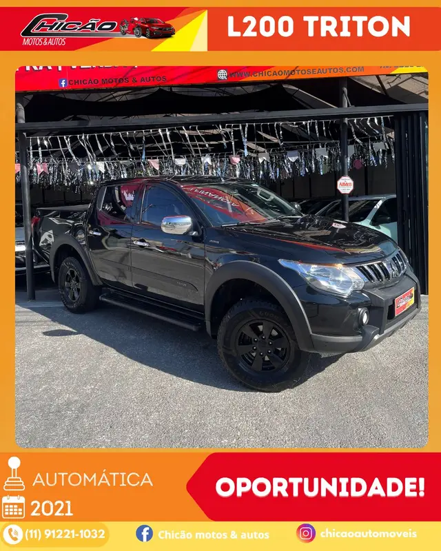 Carro Mitsubishi L200 Triton Outdoor 2021 HPE 2.4 CD 4x4 Die. Aut.