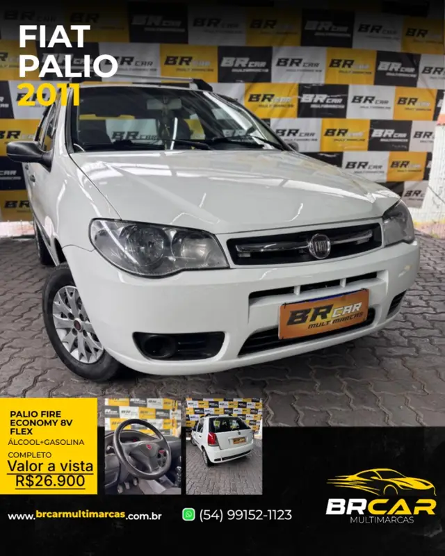 Carro Fiat Palio 2011 1.0 Cel. ECON./ITALIA F.Flex 8V 4p