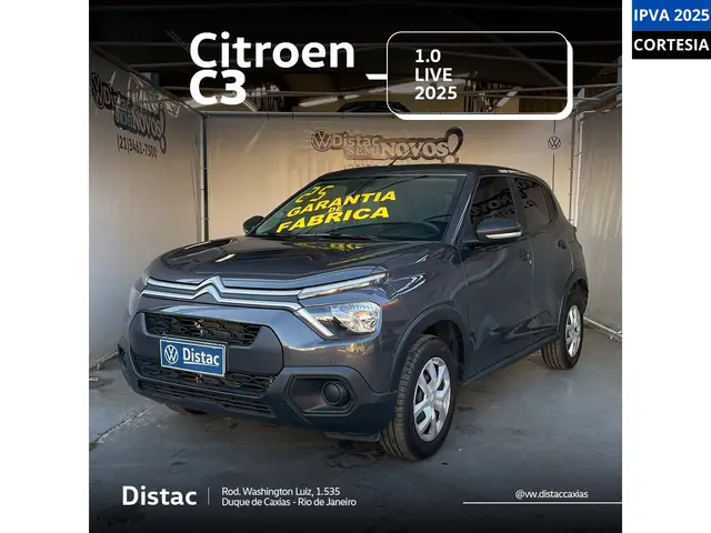 Carro Citroën C3 2025 Live Pack 1.0