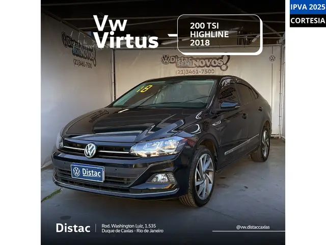 Carro Volkswagen Virtus 2018 1.0 200 TSI Highline (Flex) (Aut)