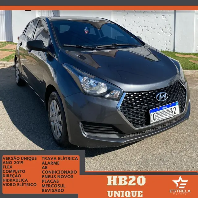 Carro Hyundai HB20 2019 1.0 Unique (Flex)