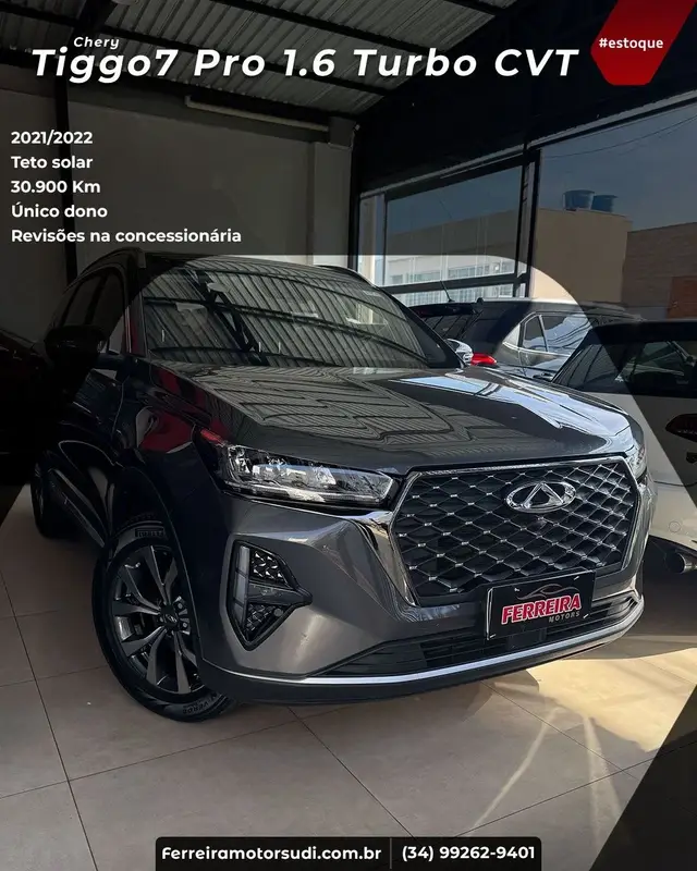 Carro CAOA Chery Tiggo 7 Pro 2022 1.6 TGDI (Aut)