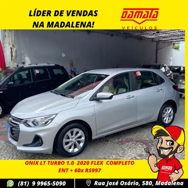 Carro Chevrolet Onix 2020 LT 1.0 (Flex)