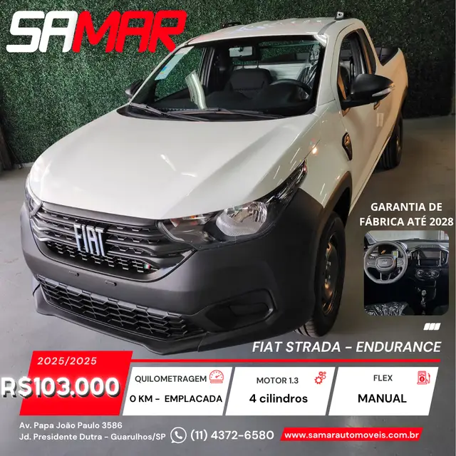 Carro Fiat Strada 2025 Endurance 1.3 Flex 8V CS