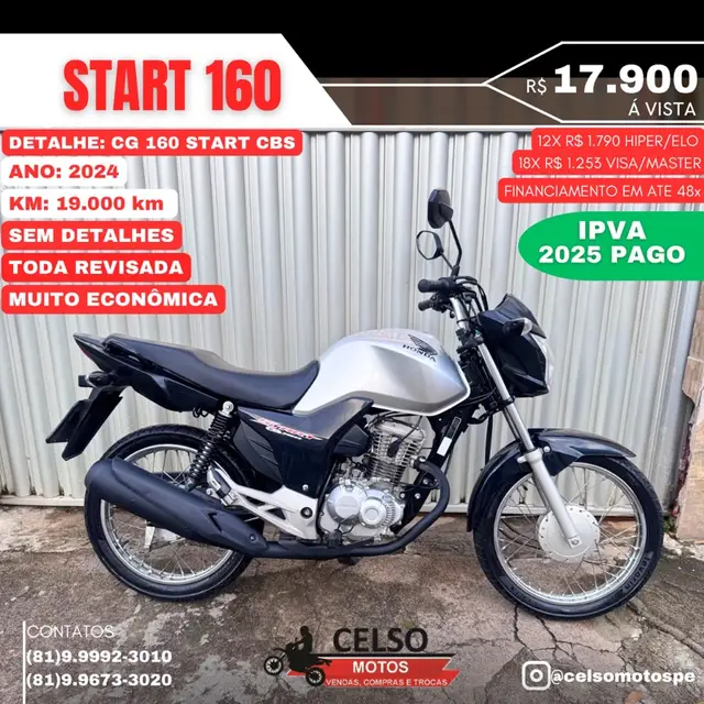 Moto Honda CG 160 2024 Start