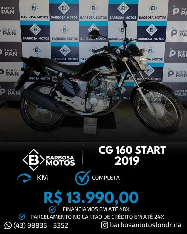 Moto Honda CG 160 2019 Start