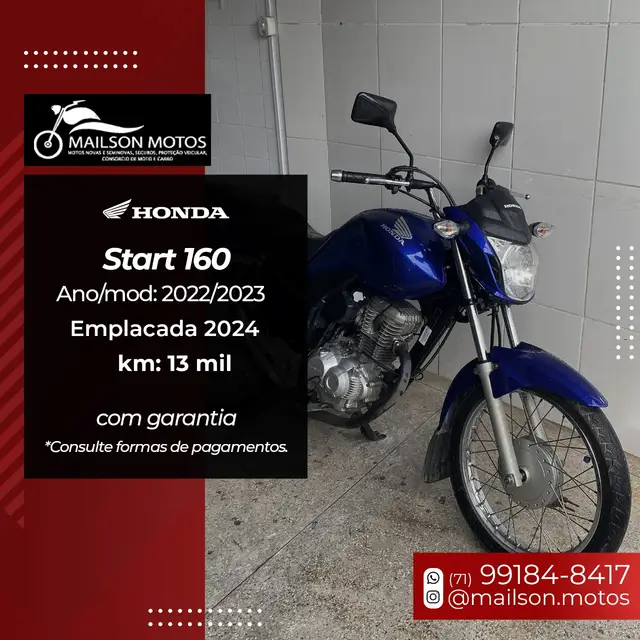 Moto Honda CG 160 2023 Start