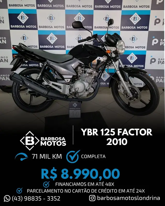 Moto Yamaha YBR 125 Factor 2010 Ybr 125 Factor ED Corinthians