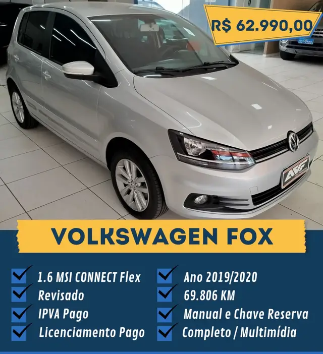 Carro Volkswagen Fox 2020 1.6 MSI Connect (Flex)