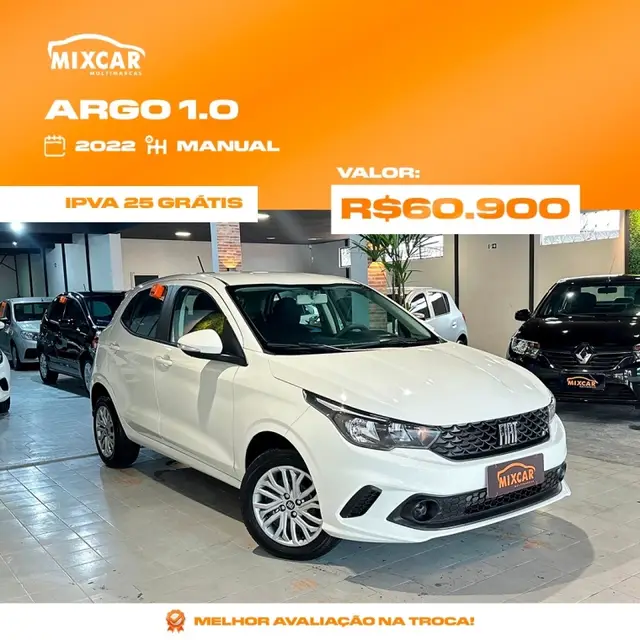 Carro Fiat Argo 2022 1.0