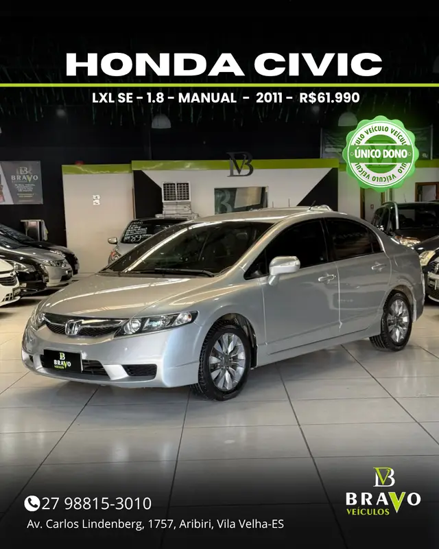 Carro Honda Civic 2011 New  LXL 1.8 i-VTEC (Couro) (Flex)