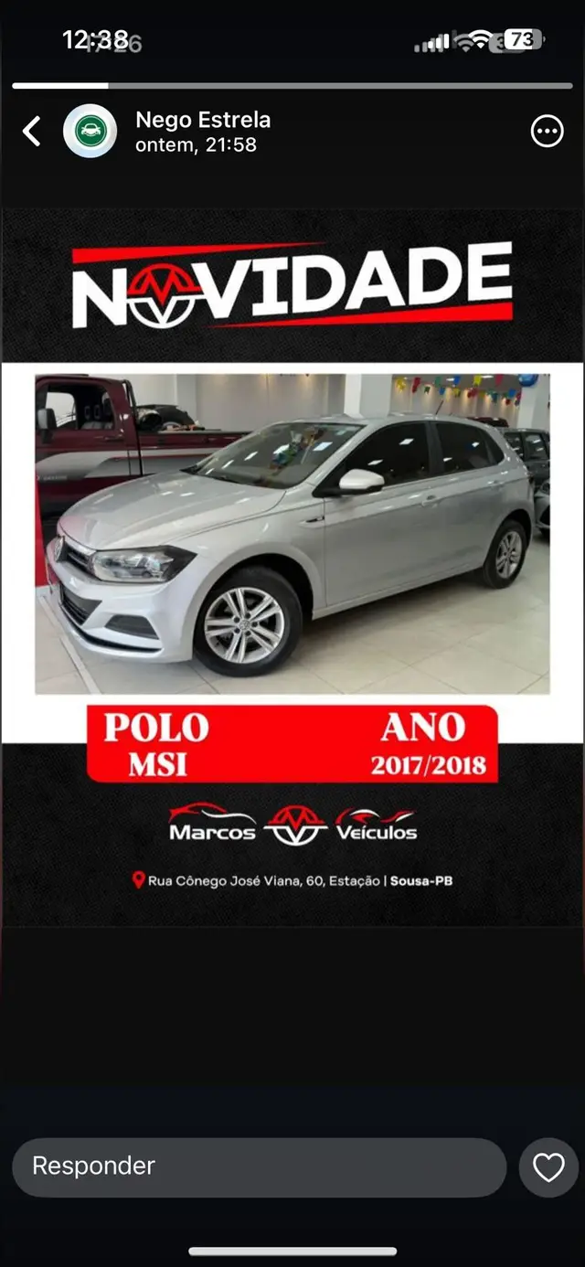Carro Volkswagen Polo 2018 1.6 MSI (Flex)