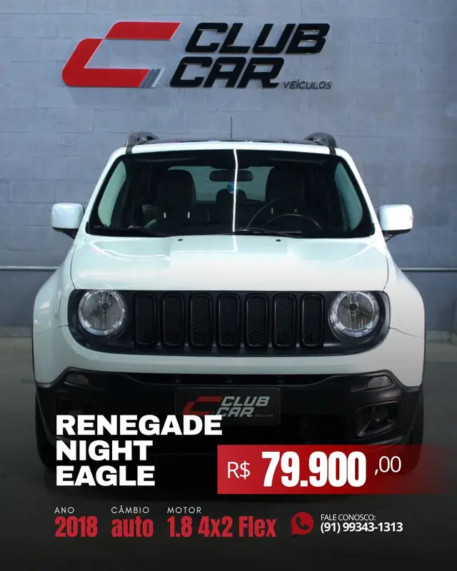 Carro Jeep Renegade 2018 Night Eagle 1.8 4x2 (Aut) (Flex)