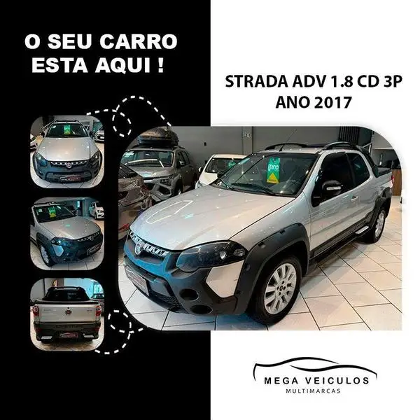 Carro Fiat Strada 2017 Adv. Ext./ Ext.1.8 LOCKER Flex CE