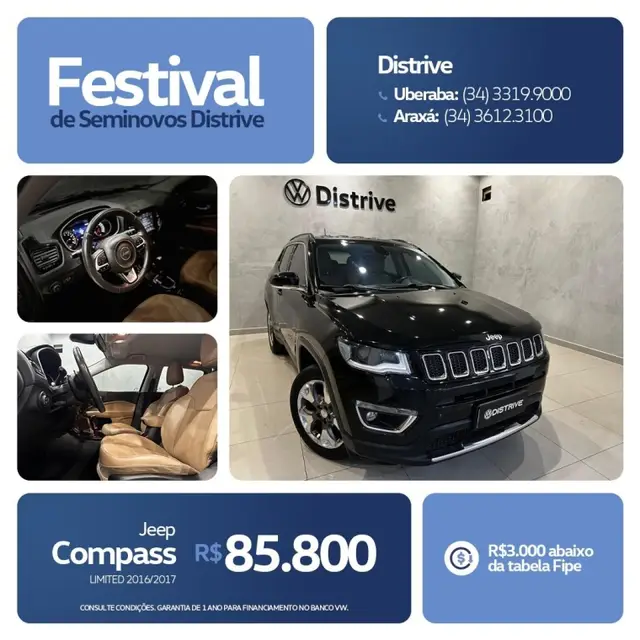 Carro Jeep Compass 2017 2.0 Limited (Aut) (Flex)