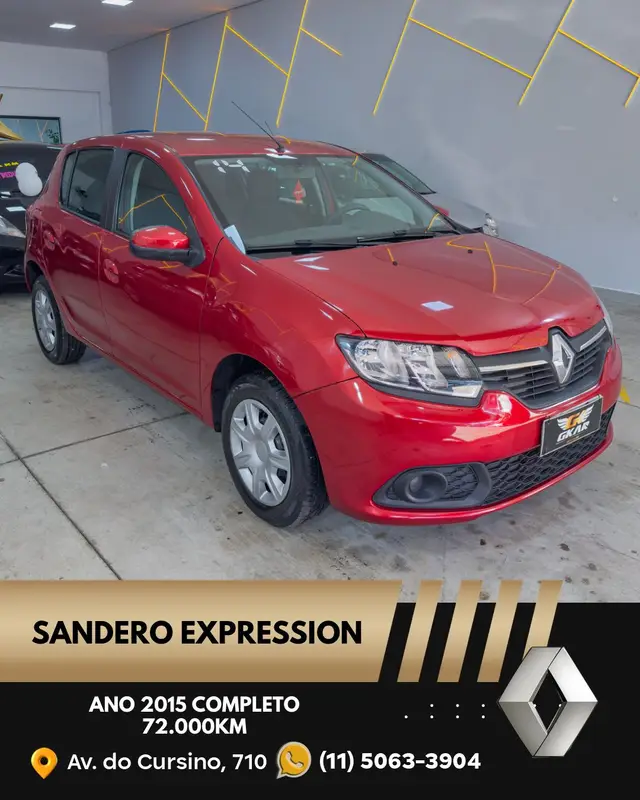 Carro Renault Sandero 2015 Expression 1.0 16V (Flex)