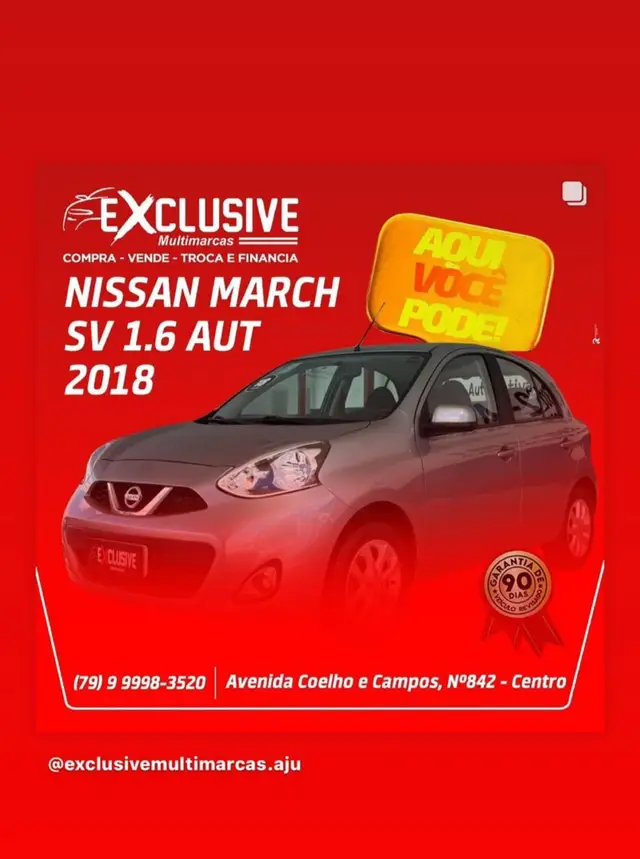 Carro Nissan March 2018 1.6 16V SV CVT (Flex)