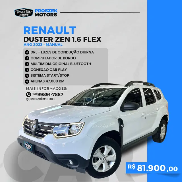Carro Renault Duster 2023 Zen 1.6 16V (Flex)