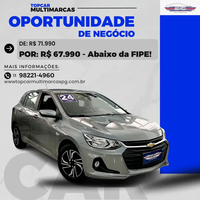 Carro Chevrolet Onix 2024 LT 1.0 Turbo