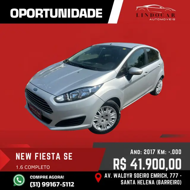 Carro Ford New Fiesta Hatch 2017 New Fiesta SE 1.6 16V