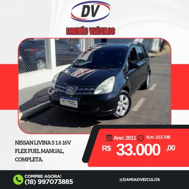 Carro Nissan Livina 2011 S 1.6 16V (flex)