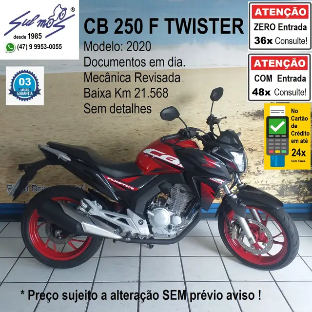 Moto Honda CB 250F Twister 2020 (CBS)