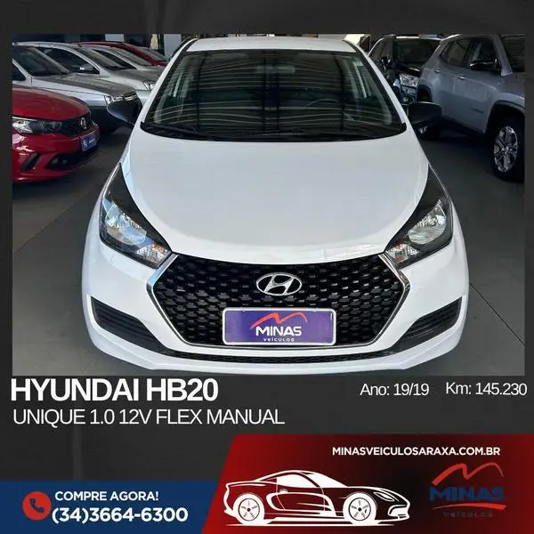 Carro Hyundai HB20 2019 1.0 Unique (Flex)