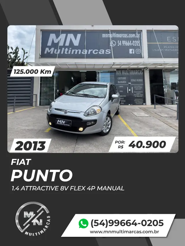 Carro Fiat Punto 2013 Attractive 1.4 (Flex)