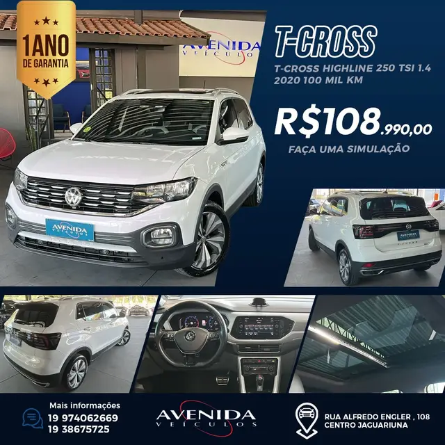Carro Volkswagen T-Cross 2020 1.4 TSI Highline (Aut) (Flex)