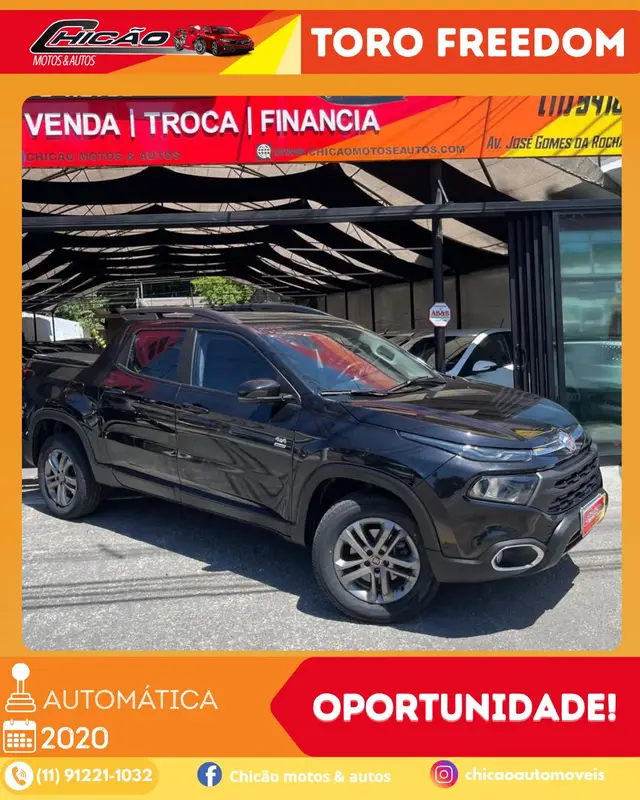 Carro Fiat Toro 2020 2.0 TDI Freedom Auto 4WD