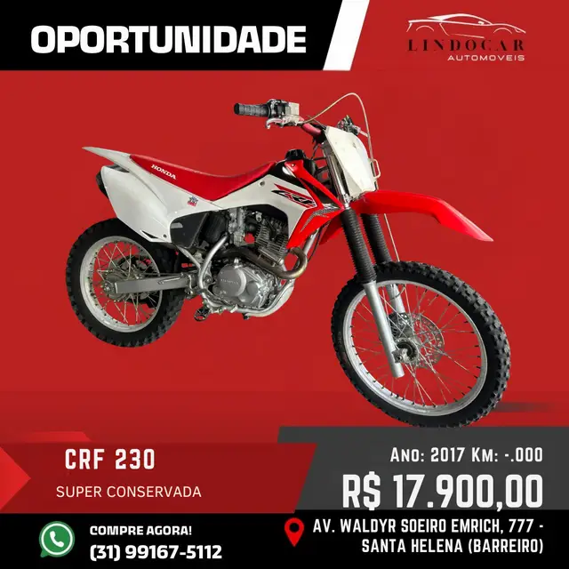 Moto Honda CRF 230F 2017 230F