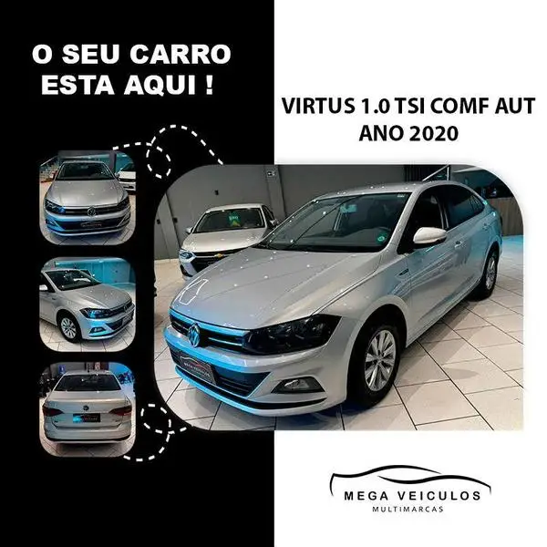Carro Volkswagen Virtus 2020 1.0 200 TSI Comfortline (Flex) (Aut)