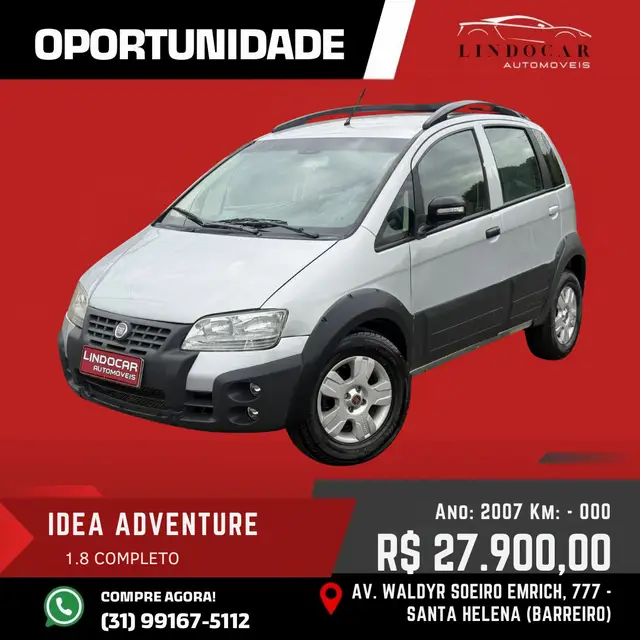 Carro Fiat Idea 2007 Adventure 1.8 (Flex)