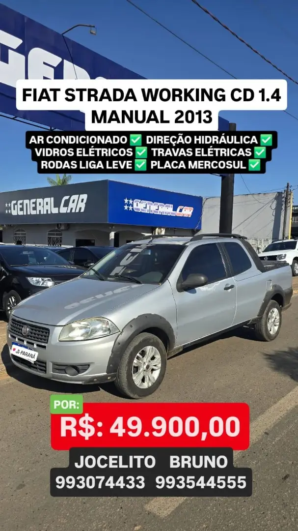 Carro Fiat Strada 2013 Working 1.4 (Flex) (Cabine Dupla)