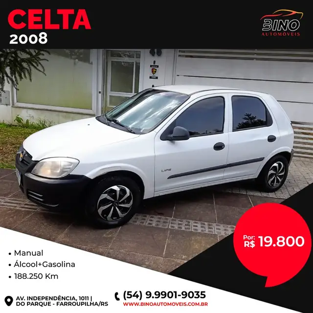 Carro Chevrolet Celta 2008 Life 1.0 VHC (Flex) 4p