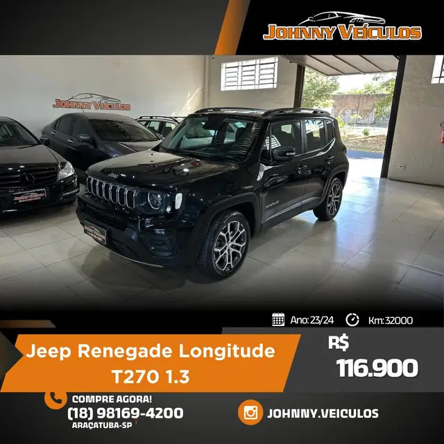 Carro Jeep Renegade 2024 Longitude T270 1.3 Turbo 4x2