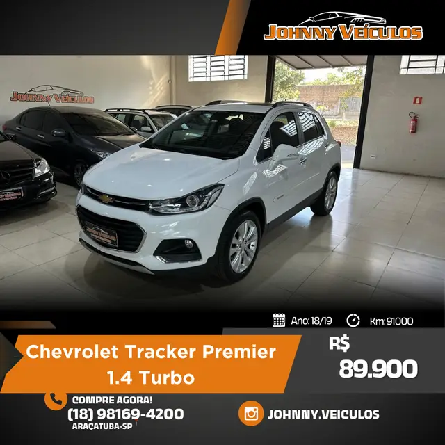Carro Chevrolet Tracker 2019 Premier 1.4 Turbo (Aut) (Flex)